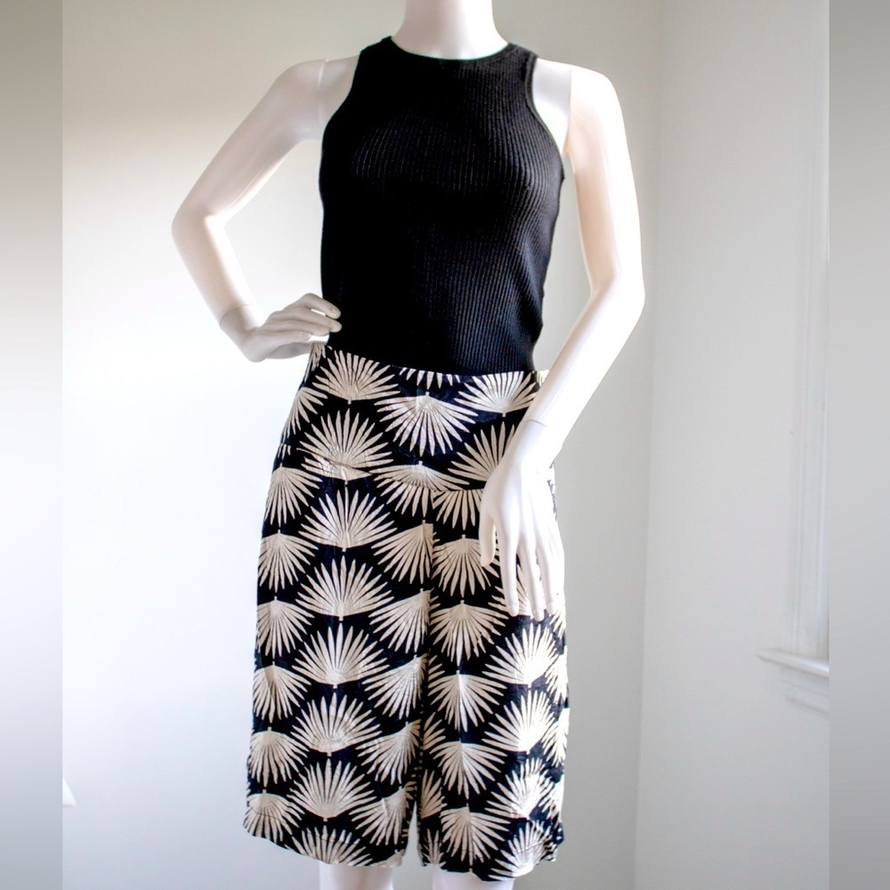 NWT! Masai Pinja Black & White Agave Print Women’s Trouser Shorts Size Large